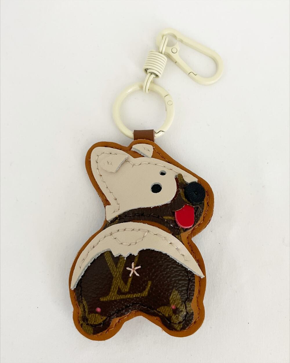KEY CHAIN Charm Bag Charm Repurposed Handmade Authentic LV Leather